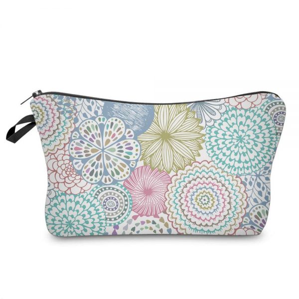 Cosmetic Bag for Women,Deanfun Mandala Flowers