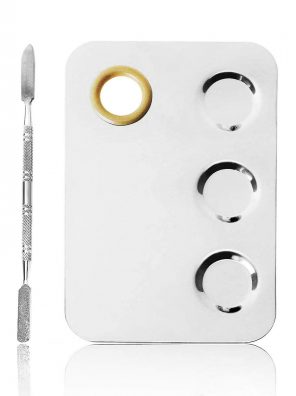 KissDate Makeup Palette 6x4inch Stainless Steel