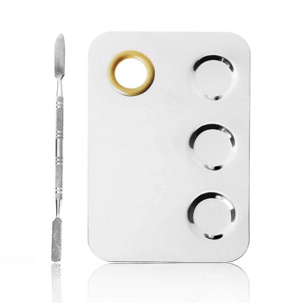 KissDate Makeup Palette 6x4inch Stainless Steel