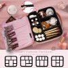 Leather Makeup Bag: The Ultimate Travel Companion for Women - Pink Beauty Organizer