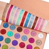 Pressed Chunky Glitter Eyeshadow Palette - 24 Ultra Pigmented Halloween Makeup Metallic Shades for Shimmering Eye Looks