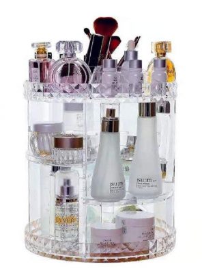 Makeup Organizer 360 Degree Rotating Transparent Waterproof