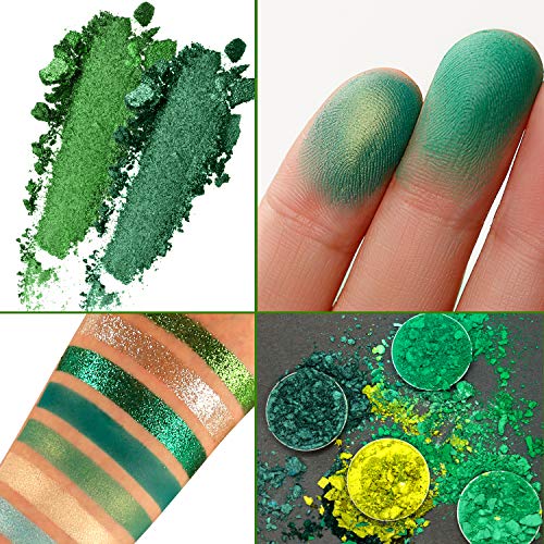 61+wSKCMsXL Vegan Avocado Green Eyeshadow Palette 15 Color Bright Eye Shadow