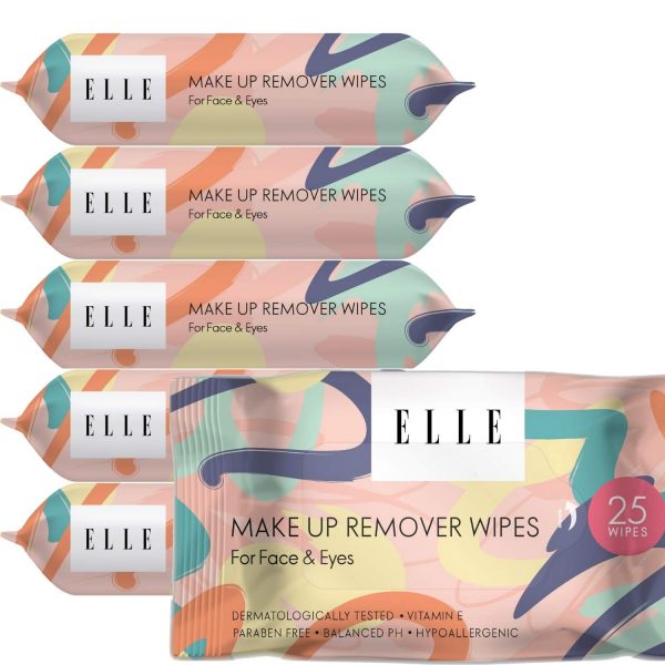 ELLE MAKEUP REMOVER WIPES, FACE AND EYES