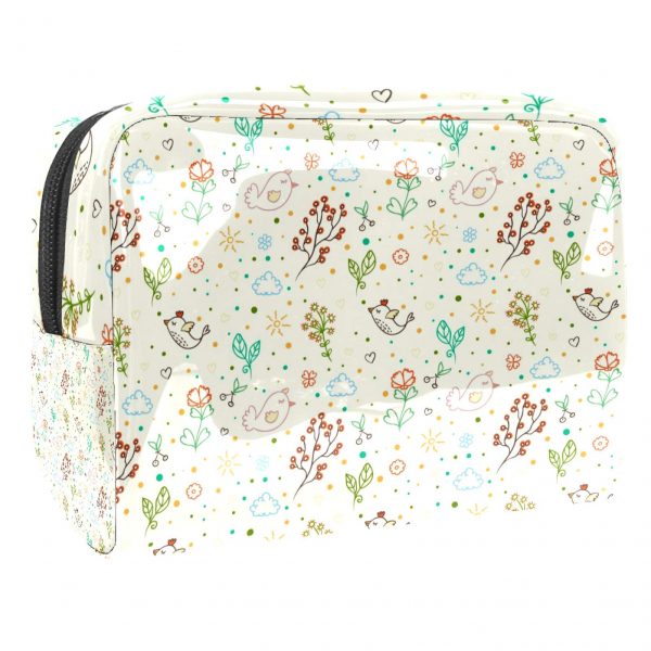 Portable Makeup Bag with Zipper Travel Toiletry Bag