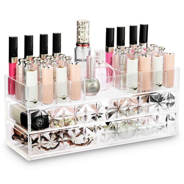 Ikee Design Premium Acrylic Makeup Jewelry Organizer