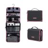 Hanging Journey Toiletry Bag: Your Portable Beauty Organizer in Gray+Pink"