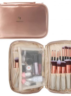Relavel Professional Cosmetic Case Makeup Brush Organizer