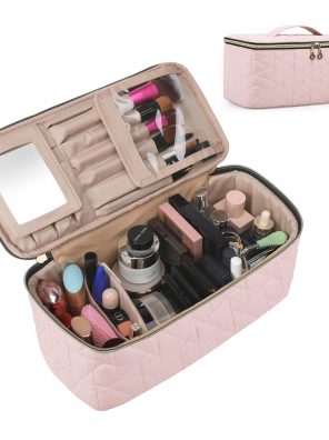 BAGSMART Makeup Bag Cosmetic Bag Large