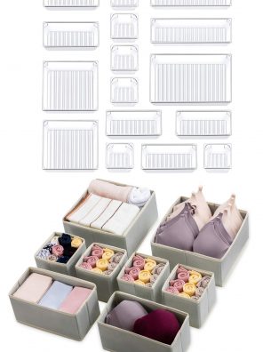 Kootek 16 Pcs Desk Drawer Organizer Tray