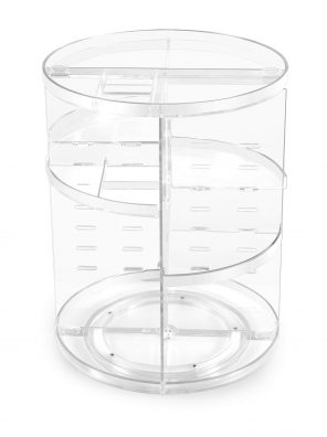 Rotating Makeup Organizer Carousel Vanity