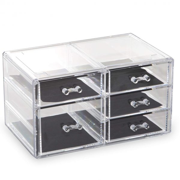 Clear Cosmetic Jewelry and Makeup Organizer