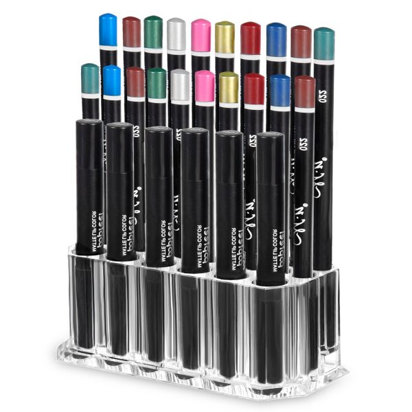 Clear Acrylic Makeup Eyeliner Lip Liner Holder Organizer