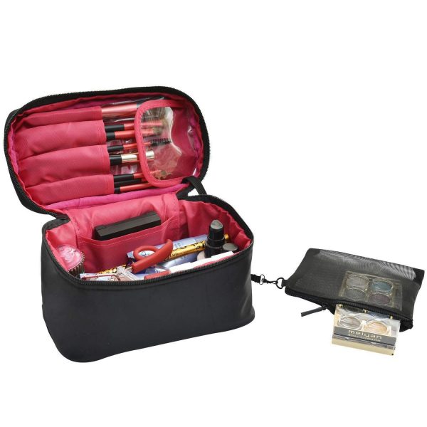 Travel Makeup Bags Small Cosmetic for Women Black