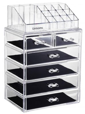 Large Cosmetic Makeup and Jewelry Storage Case Display