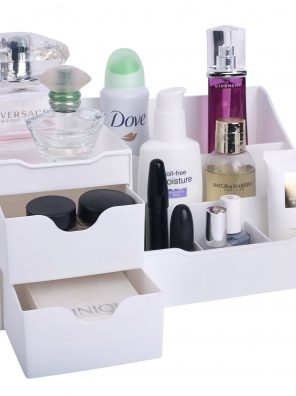 Mantello Makeup Organizer - Vanity Box with Drawers for Cosmetics