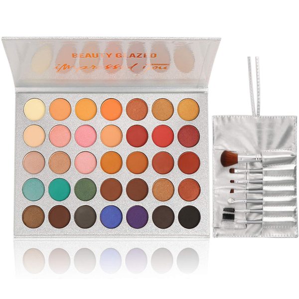Eyeshadow Palette and Makeup Brushes Set 35 Colors