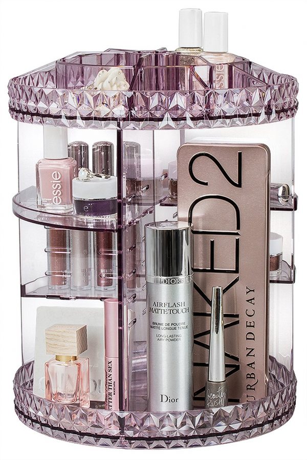 Rotating Makeup Organizer for Cosmetics, Toiletries, and More