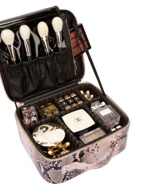 ROWNYEON Snake Print Makeup Travel Case