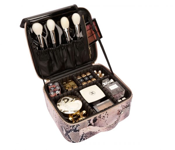 ROWNYEON Snake Print Makeup Travel Case
