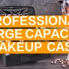 Relavel Professional Makeup Train Case with Adjustable Strap (Black)