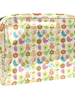 Stylish and Compact Travel Makeup Bag with Zipper