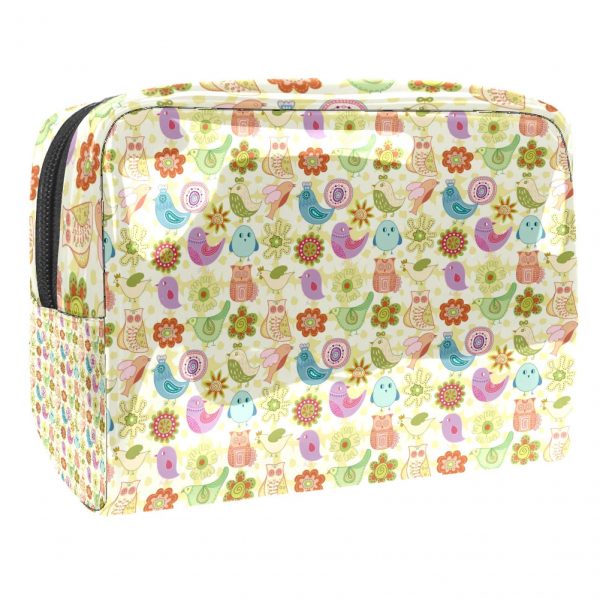 Stylish and Compact Travel Makeup Bag with Zipper
