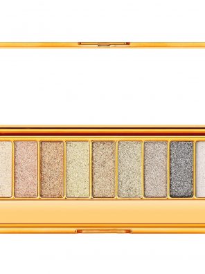 9-shade Glitter Eyeshadow Palette with vibrant sparkling colors, perfect for creating versatile eye looks
