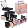 Frenessa Makeup Train Case Portable Cosmetic Box