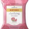 Facial Cleanser Towelettes and Makeup Remover Wipes with Pink Grapefruit
