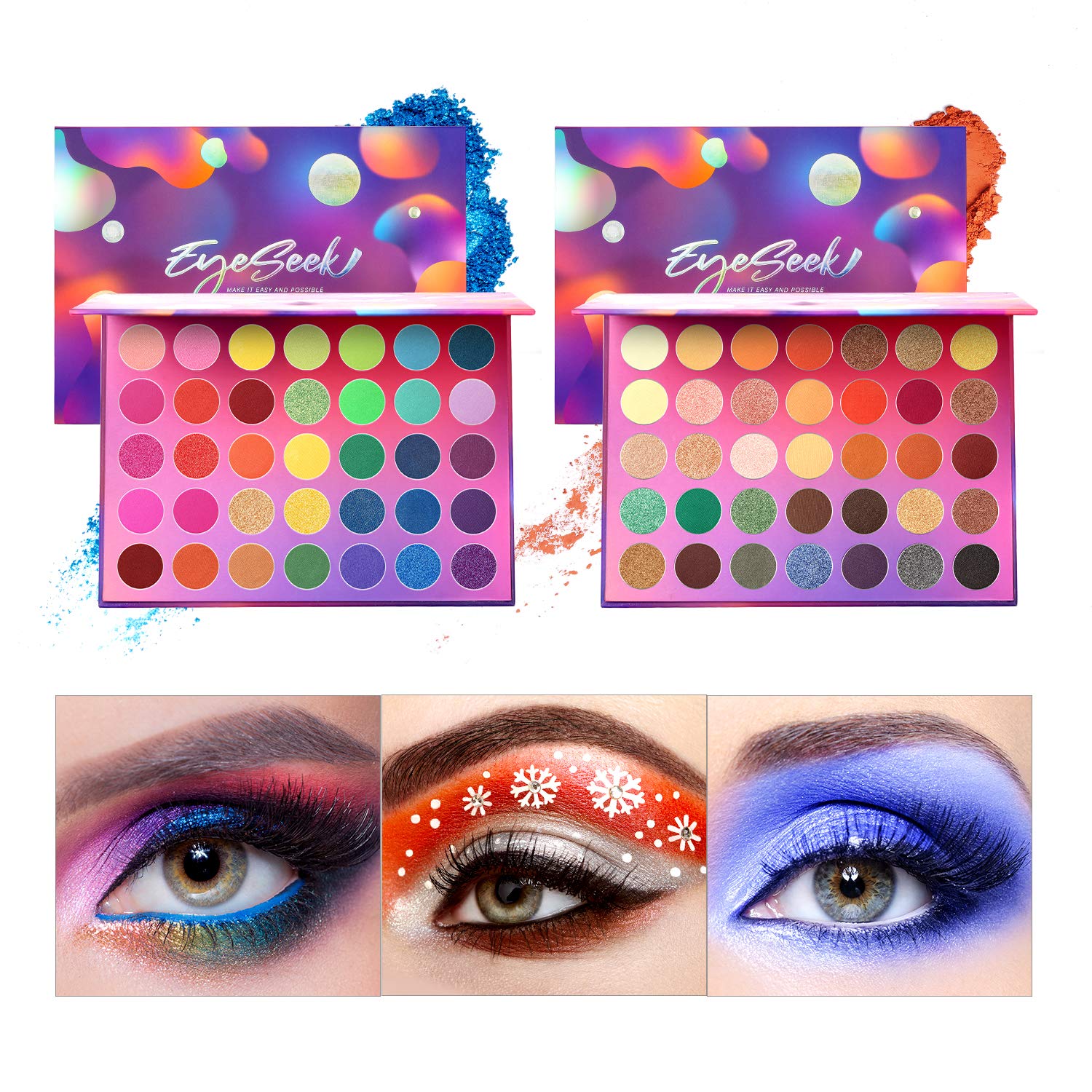 EYESEEK Eyeshadow Palette Colorful Set 35 Colors
