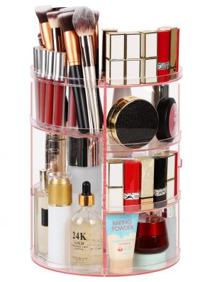 360 Rotating Makeup Organizer Spinning Holder Rack