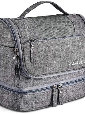 VAGREEZ Upgraded Hanging Travel Toiletry Organizer Kit