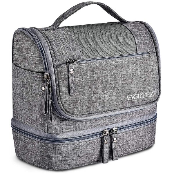 VAGREEZ Upgraded Hanging Travel Toiletry Organizer Kit