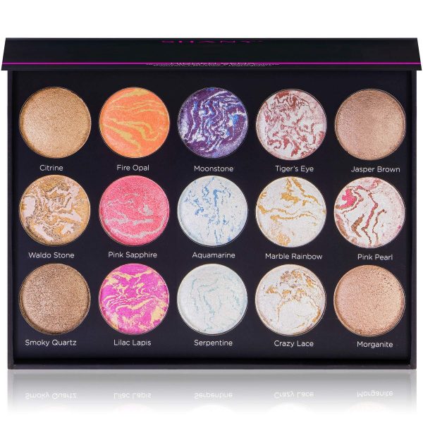 SHANY Hidden Gems 15-Color Face, Body Baked Makeup Palette