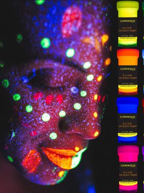 LUMINOUS UV Body Paint - Set of 8 x 20 ml / 0.7 fl oz 