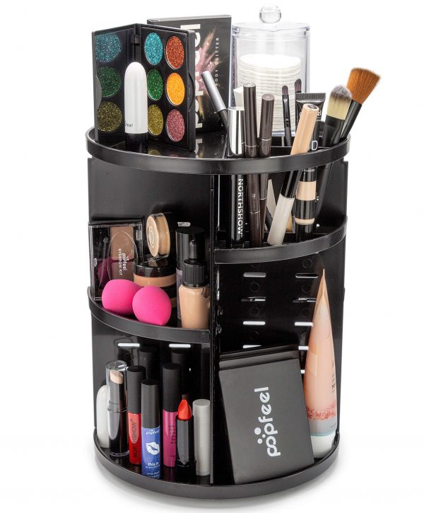 BROOKSTONE 360° Spin Cosmetic Display Case for Vanity