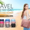 Waterproof Organizer for Travel, Business, and Daily Use – Gray/Black Beauty Bag for Men and Women